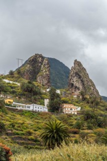 Beautiful landscape in the village of Hermigua in the north of La Gomera