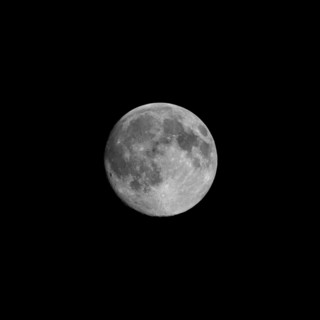Full moon seen with telescope