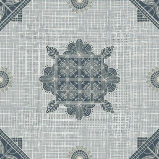 Seamless pattern inspired from traditional Danish Hedebo embroidery