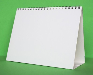 Blank calendar page