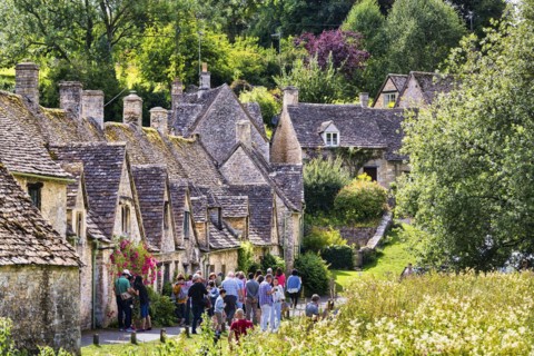 Group of tourists in the famous Arlington Row
