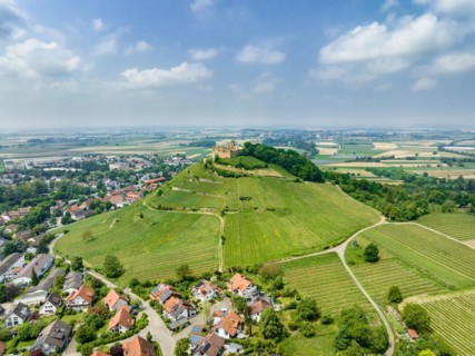 Aerial view of Staufen Castle