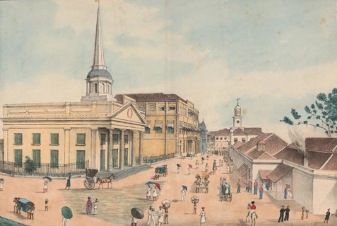 View of the city of Bombay around 1870