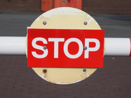 Red stop sign