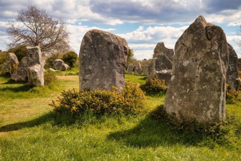 Megalithic stone rows from Kerzerho