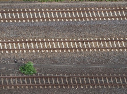 Aerial view of railway