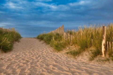 Evening atmosphere on the beach