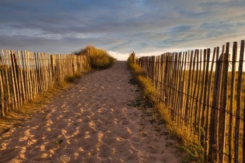 Evening atmosphere on the beach