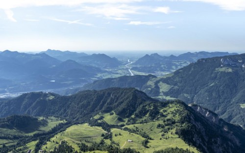 View from the Kaiser Mountains into the Inn Valley