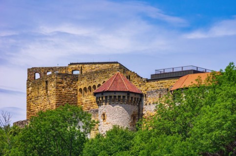 View of the ruins of Hohenrechberg Castle