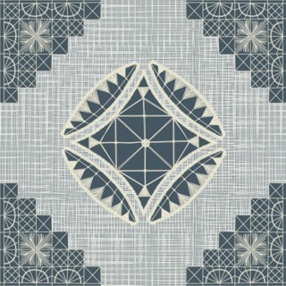 Seamless pattern inspired from traditional Danish Hedebo embroidery