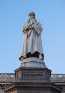 Leonardo da Vinci monument in Milan