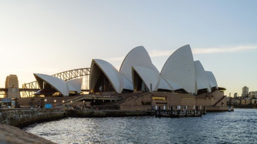 Sydney Opera House and Harbour Bridge Sunset