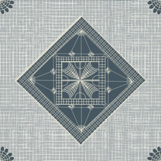 Seamless pattern inspired from traditional Danish Hedebo embroidery