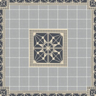 Seamless pattern inspired from traditional Danish Hedebo embroidery