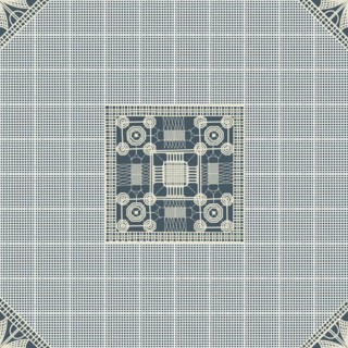 Seamless pattern inspired from traditional Danish Hedebo embroidery