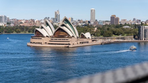 Sydney Opera House view from Harbour Bridge