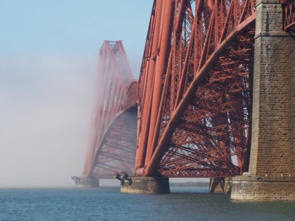 Forth Bridge over Firth of Forth in Edinburgh