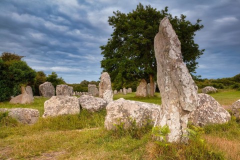 Megalithic stone rows from Kerzerho