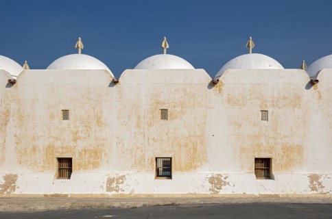 White-washed wall and Dome roof