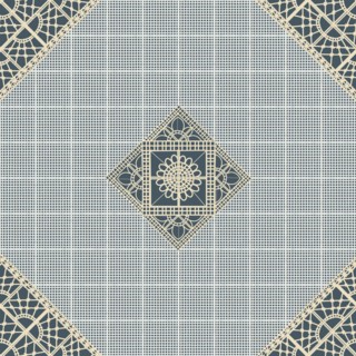 Seamless pattern inspired from traditional Danish Hedebo embroidery