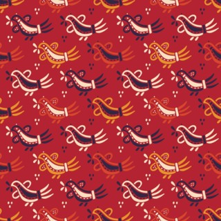 Flying pigeons seamless vector pattern