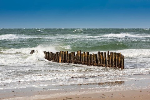 Winter storm on the Baltic Sea