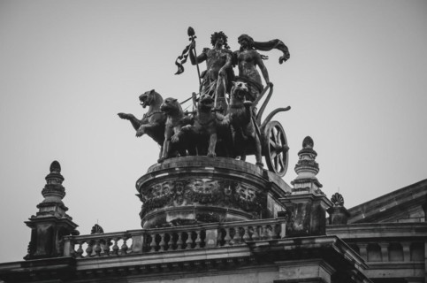 The Panther Quadriga by Johannes Schilling at the Semper Opera House