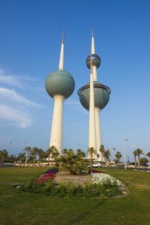 Landmark Kuwait towers in Kuwait City