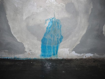 Blue leak detecting fluid