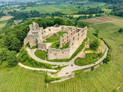 Aerial view of Staufen Castle