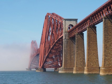 Forth Bridge over Firth of Forth in Edinburgh