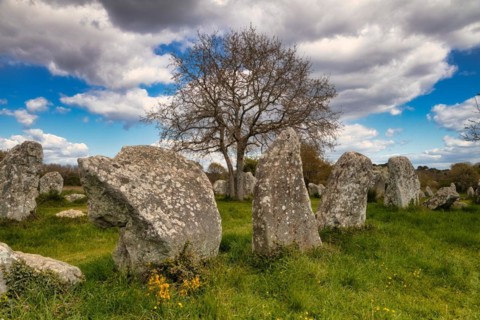 Megalithic stone rows from Kerzerho
