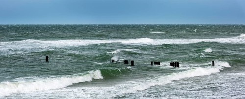 Winter storm on the Baltic Sea
