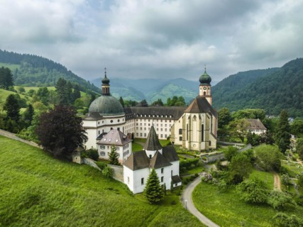 Aerial view of the monastery of Sankt Trudpert