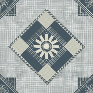 Seamless pattern inspired from traditional Danish Hedebo embroidery