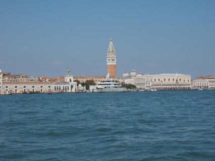 St Mark square seen fron St Mark basin in Venice