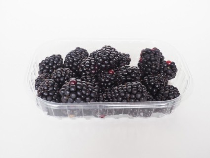 Blackberry fruit in plastic box