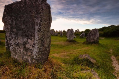 Megalithic stone rows from Kerzerho