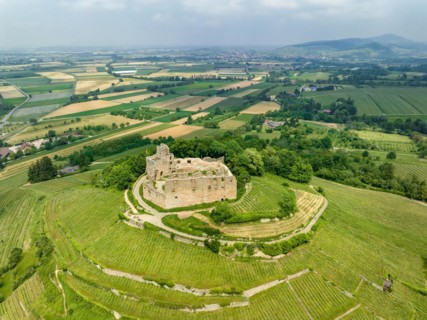Aerial view of Staufen Castle