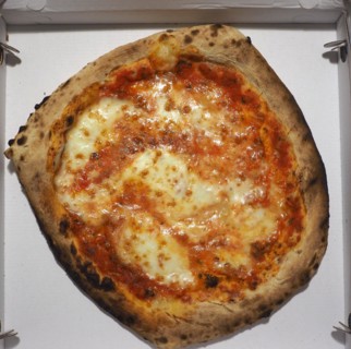 Margherita pizza baked food
