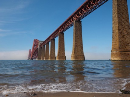 Forth Bridge over Firth of Forth in Edinburgh