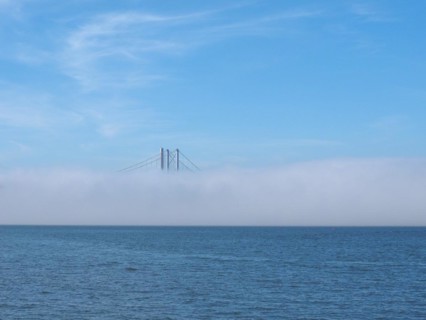 Forth Road Bridge over Firth of Forth in Edinburgh