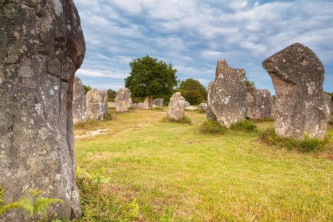 Megalithic stone rows from Kerzerho
