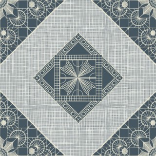 Seamless pattern inspired from traditional Danish Hedebo embroidery