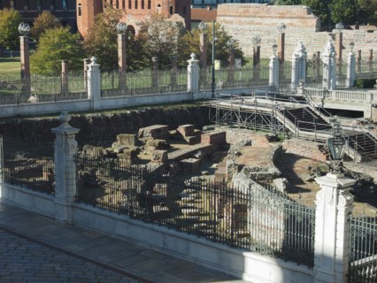 Roman Theatre ruins in Turin