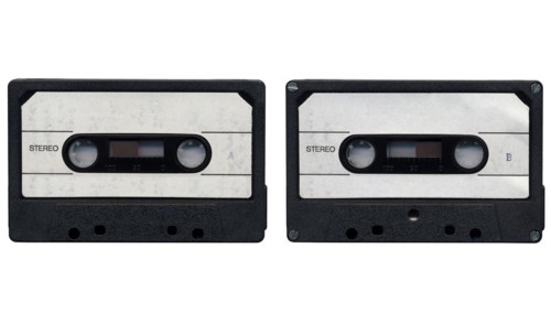 Tape cassette isolated