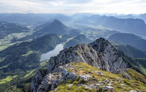 View from the summit of the Scheffauer on Hintersteiner See and Inntal