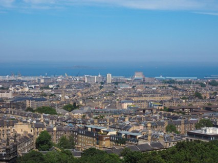 Aerial view of Edinburgh from Calton Hill