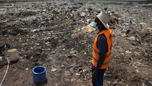 Wild rubbish dump in Africa